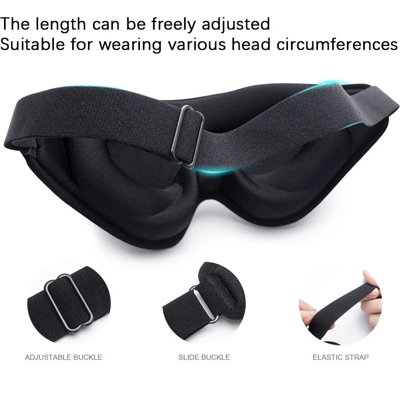 3D Memory Foam Sleep Mask – Travel & Night