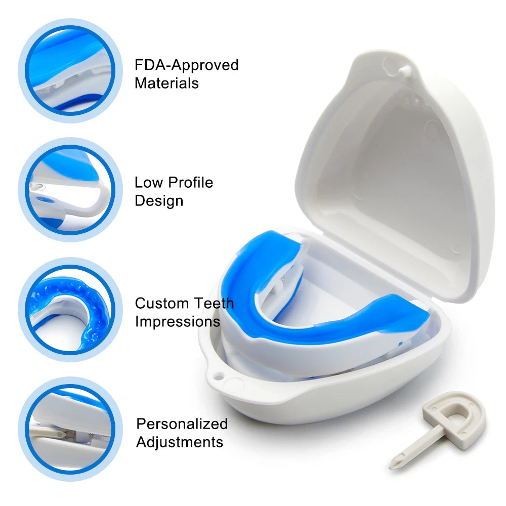 Anti Snoring Mouth Guard Improve Sleeping Reduction Snoring Device Teeth Bruxism Adjustable Orthodontic Snore Device