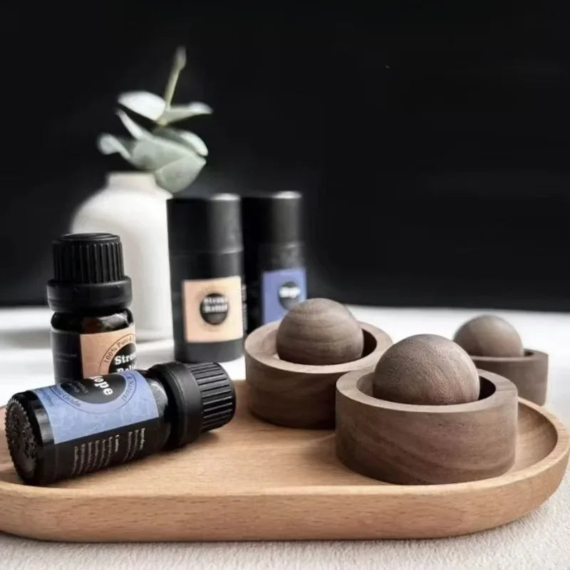 Solid Wood Spherical Essential Oil Diffuser