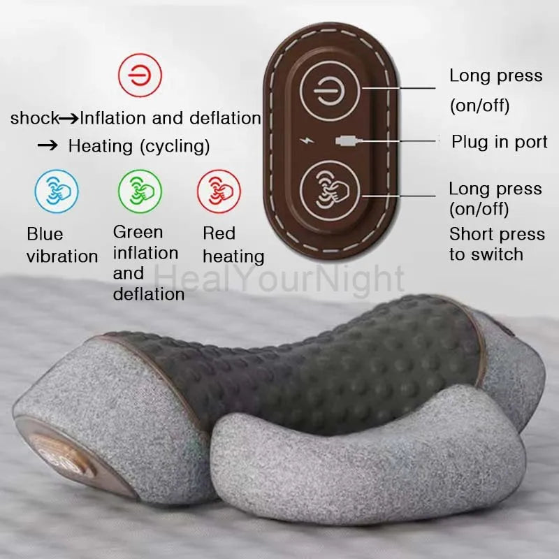 Electric Heating Neck Massage Pillow