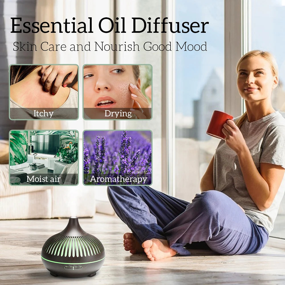 500ML Wood Grain Aroma Diffuser