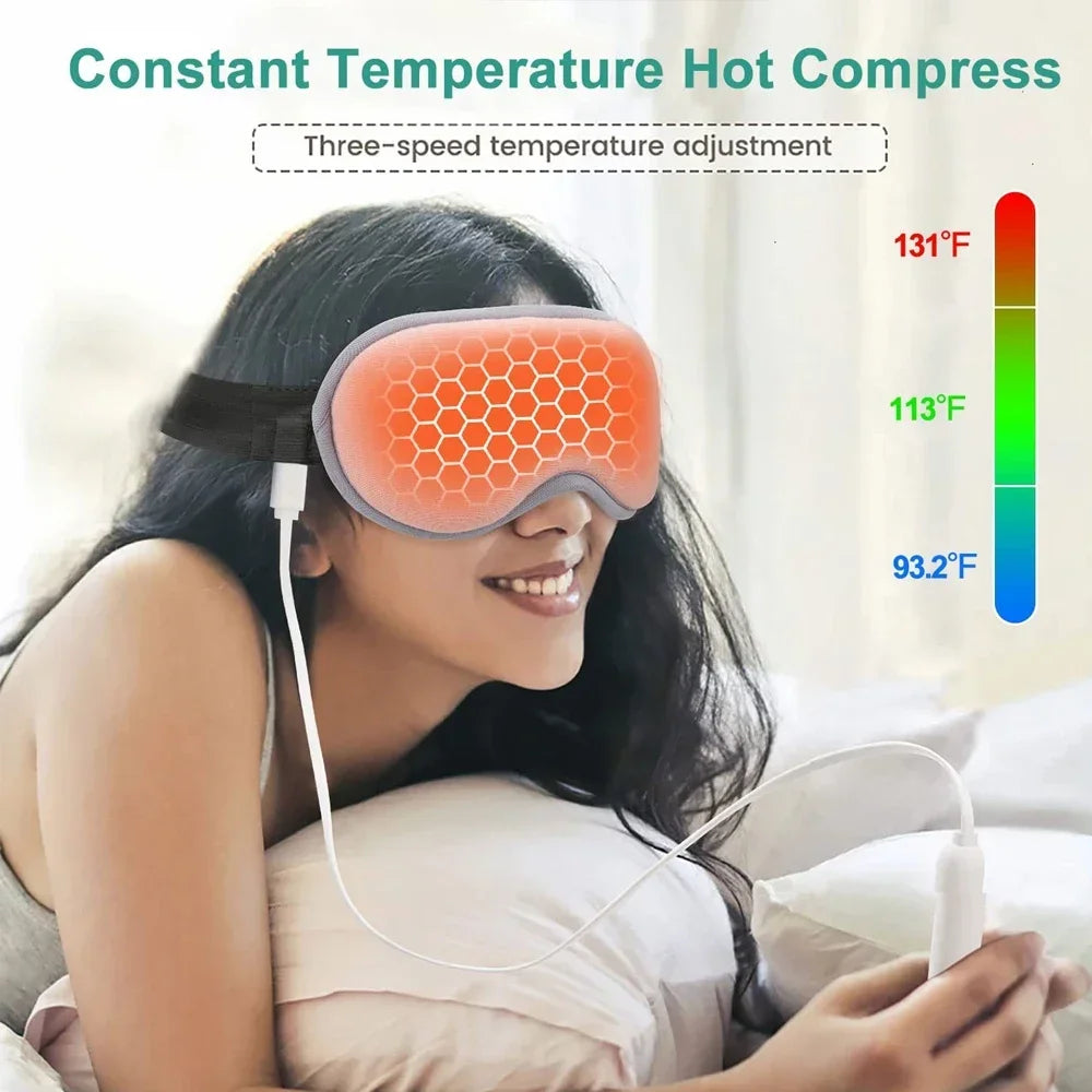 Heated Eye Mask – 3D Warm Therapy Massager