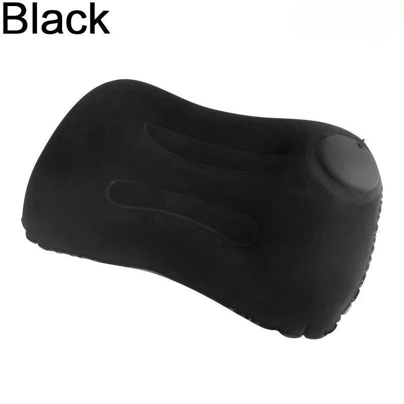 Flocking Inflatable Square Travel Pillow