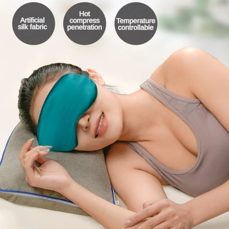 USB Heated Silk Sleep Mask – Eye Compress