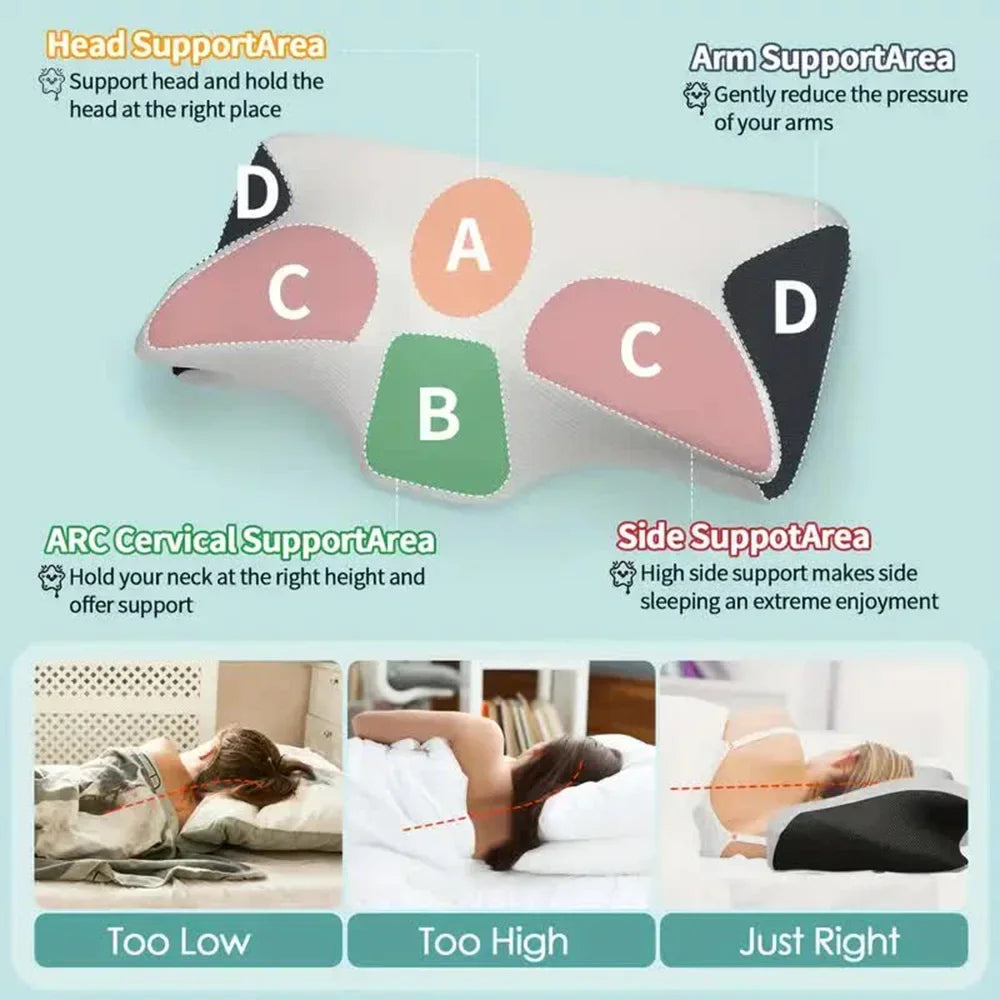 Cervical Memory Foam Neck Pillow