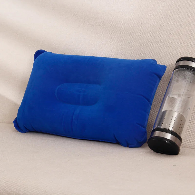 Portable Ultralight Inflatable PVC Nylon Air Pillows Camping Sleep Cushion Travel Hiking Beach Car Plane Head Rest Camp Gears