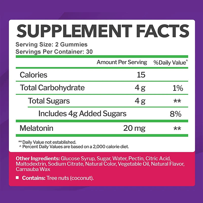 Melatonin Gummies 20mg – Sleep Support