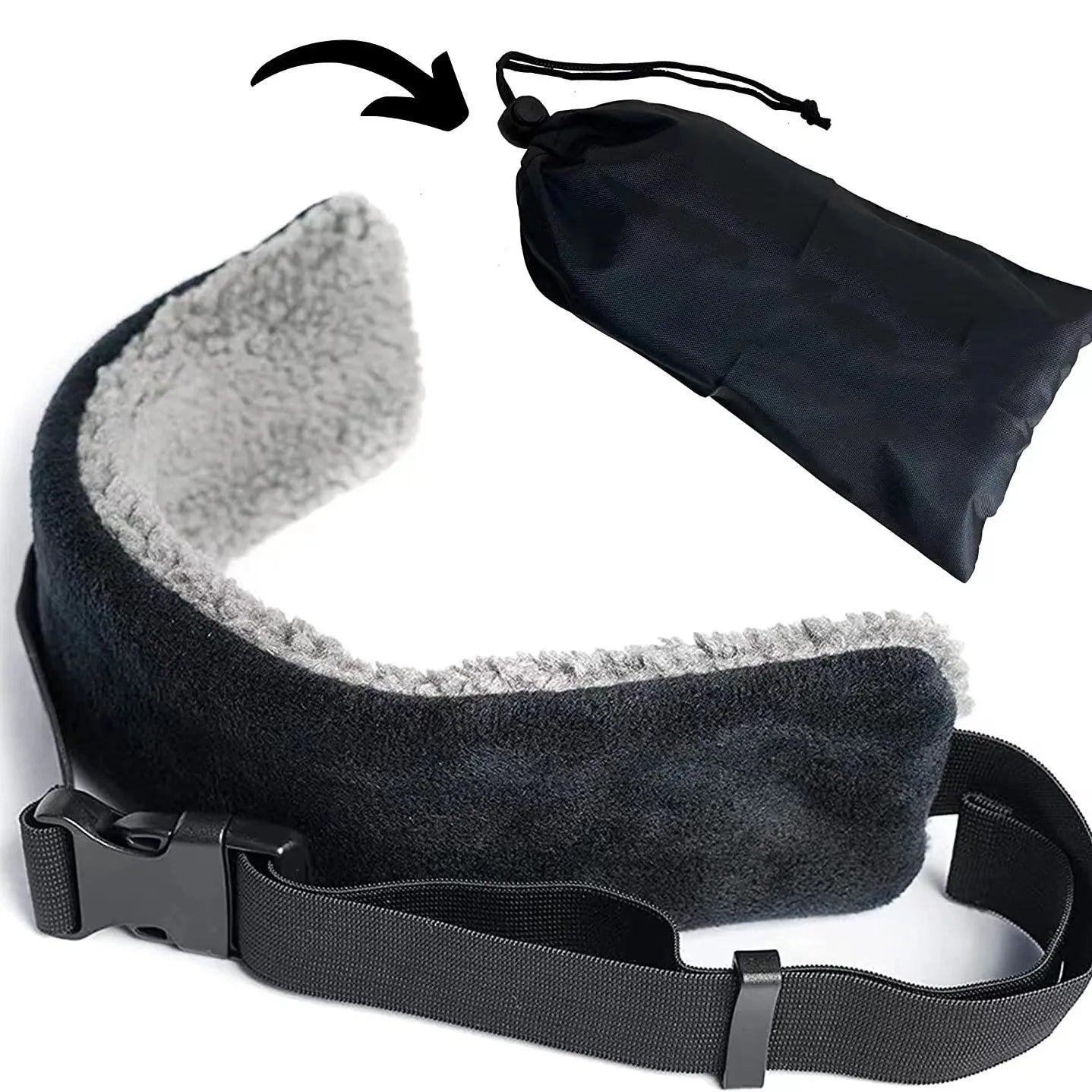 Adjustable Travel Head Support Belt Pillow