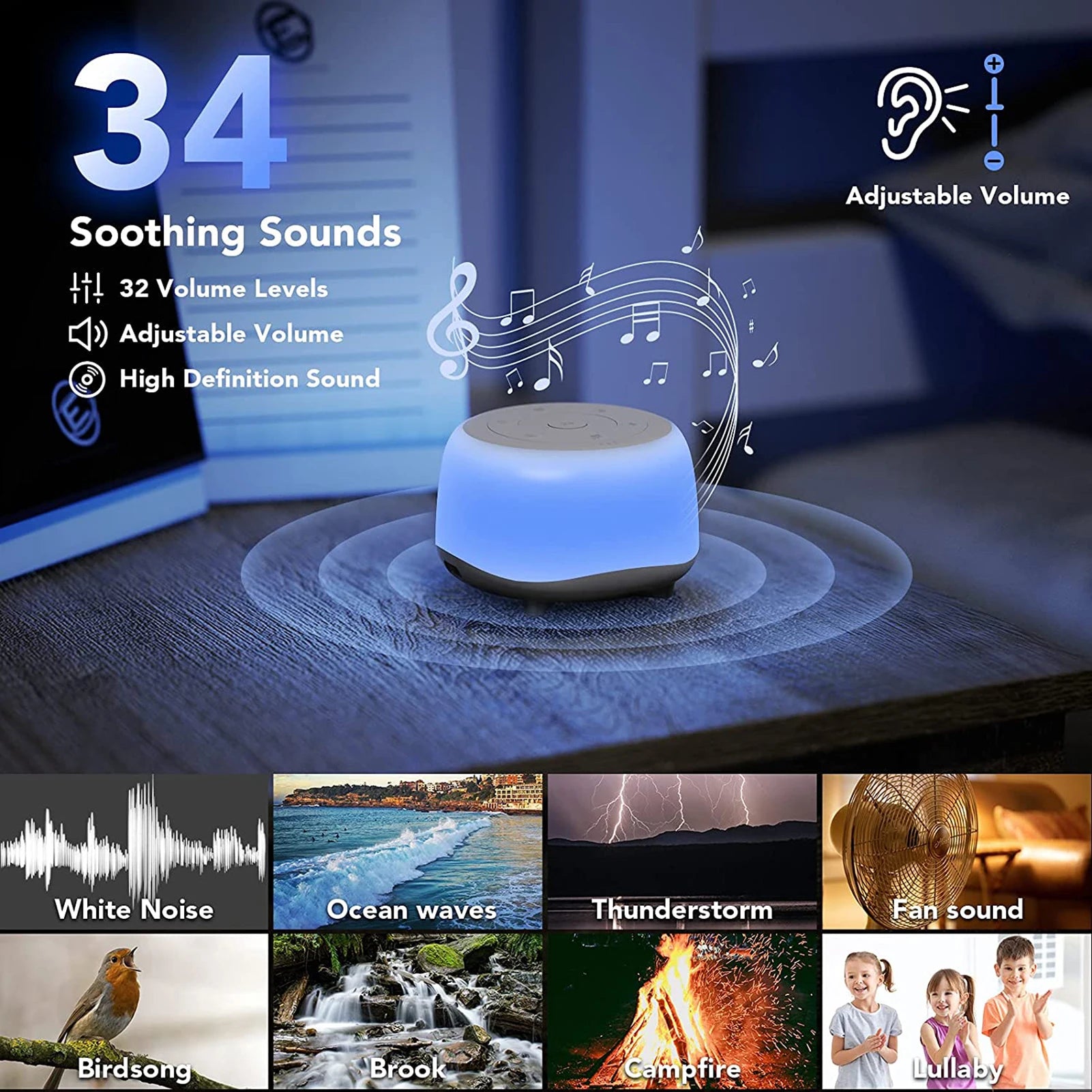 MBZ203 White Noise Sleep Machine