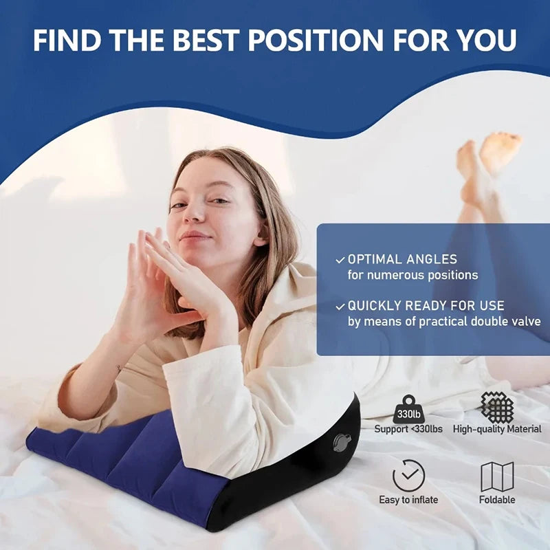 Inflatable Wedge Pillow for Travel & Support