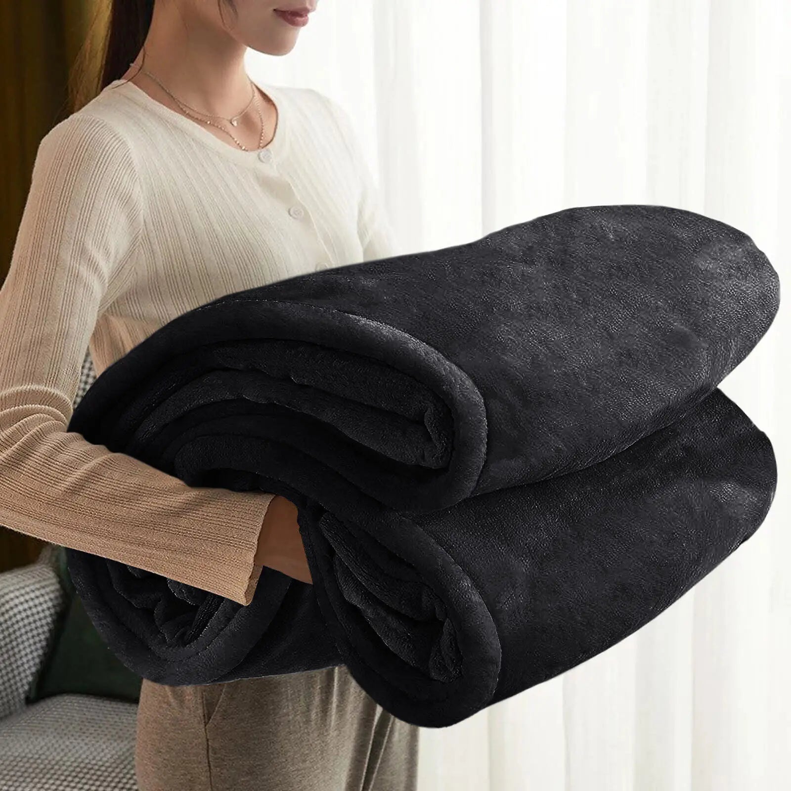 Fleece Plush Soft Blanket for Sofa & Bed