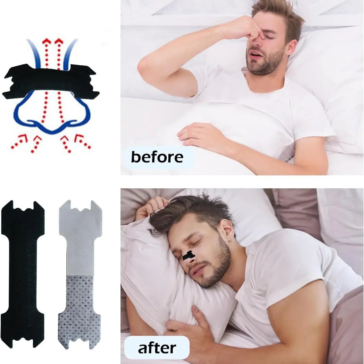 Anti Snoring Nasal Strips (30/60/90pcs)