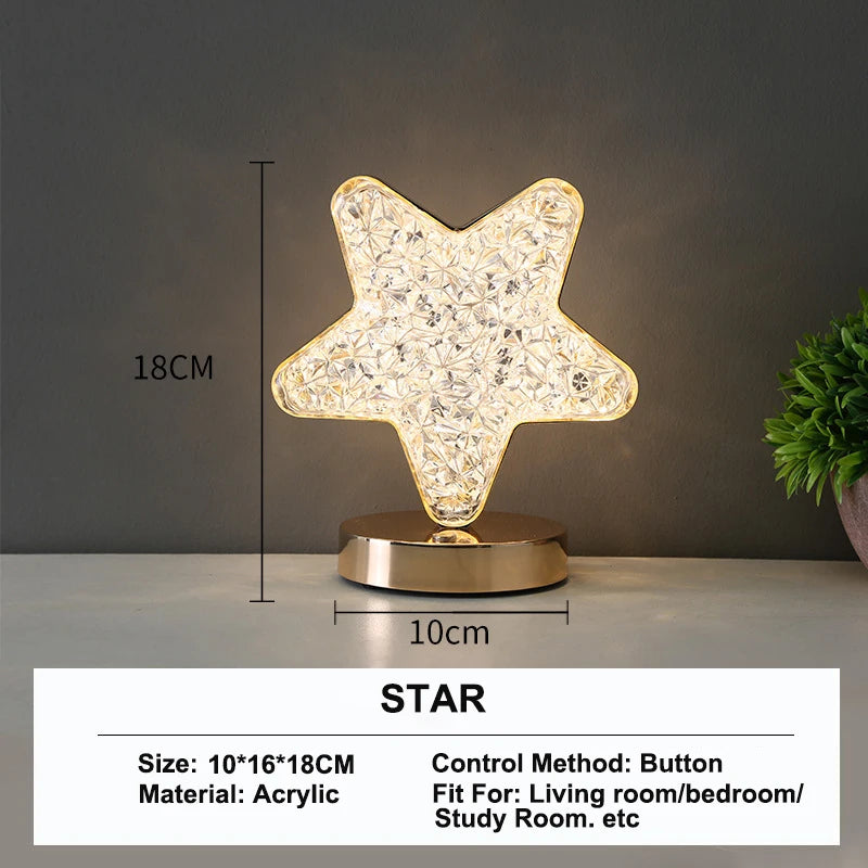 3D Moon LED Touch Night Lamp