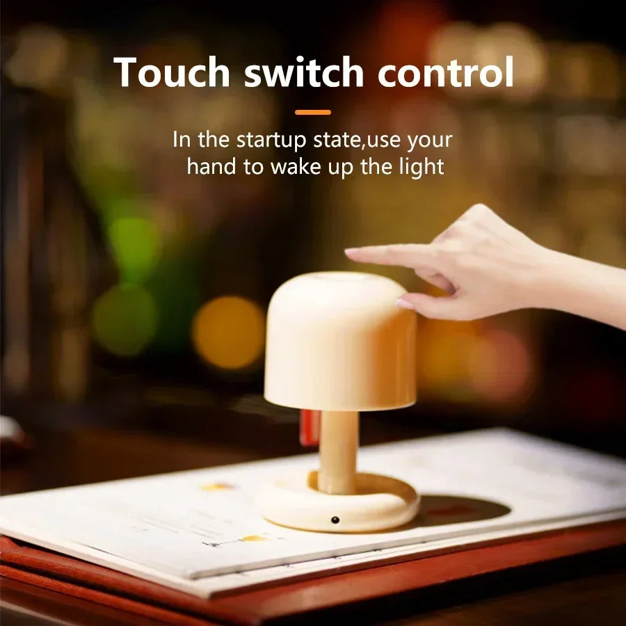 LED Mushroom Touch Table Lamp