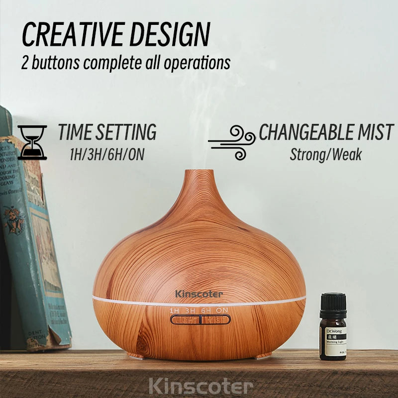 500ml Wood Grain Aroma Diffuser