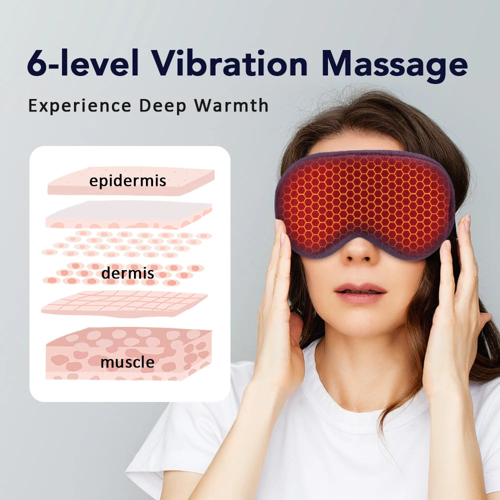 3-Level Heated Steam Eye Massage Mask