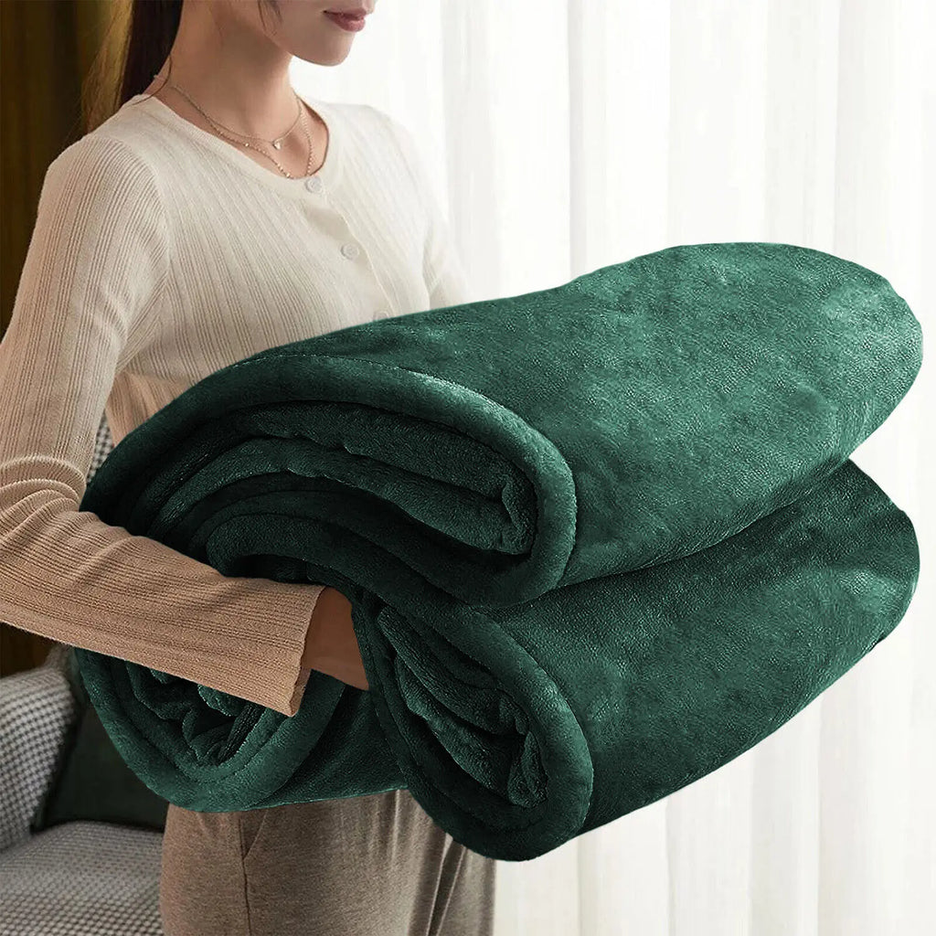 Fleece Plush Soft Blanket for Sofa & Bed