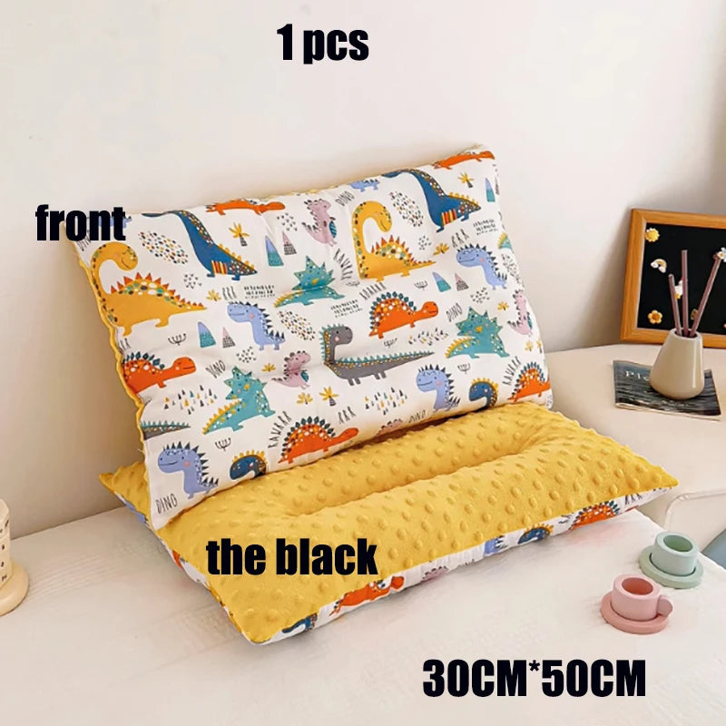 Kids Cotton Pillow with Cute Cartoon Print