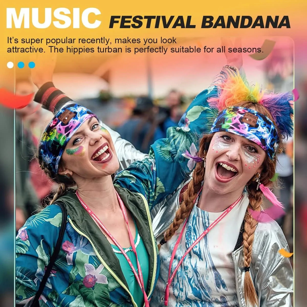 Dazzling Colors Bluetooth Headband