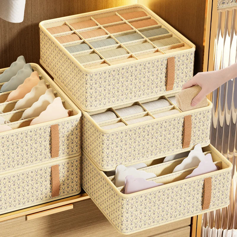 Multi-Compartment Underwear Organizer Box