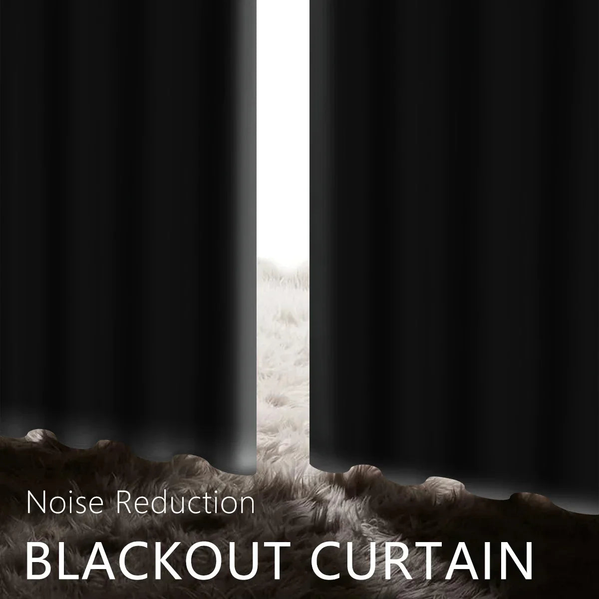 2 Panels Solid 100% Blackout Curtains
