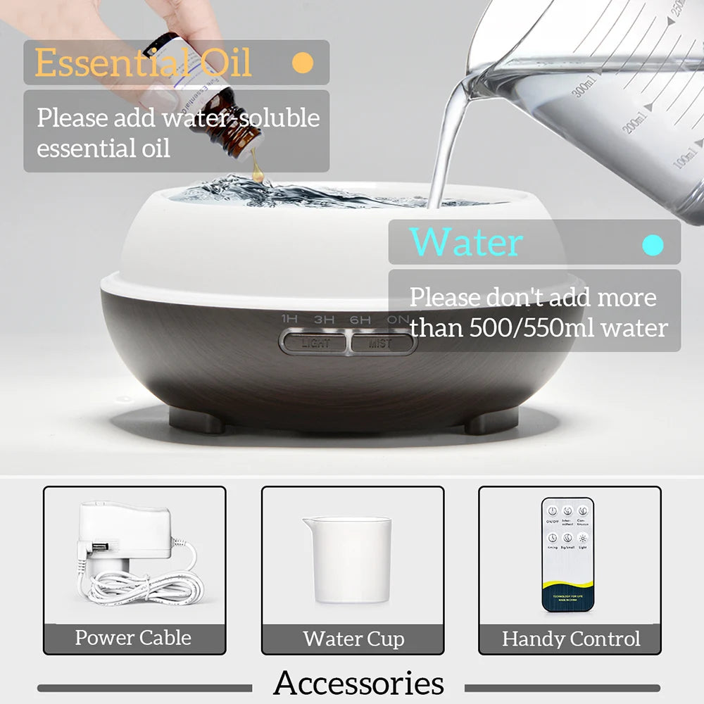 500ML Wood Grain Aroma Diffuser