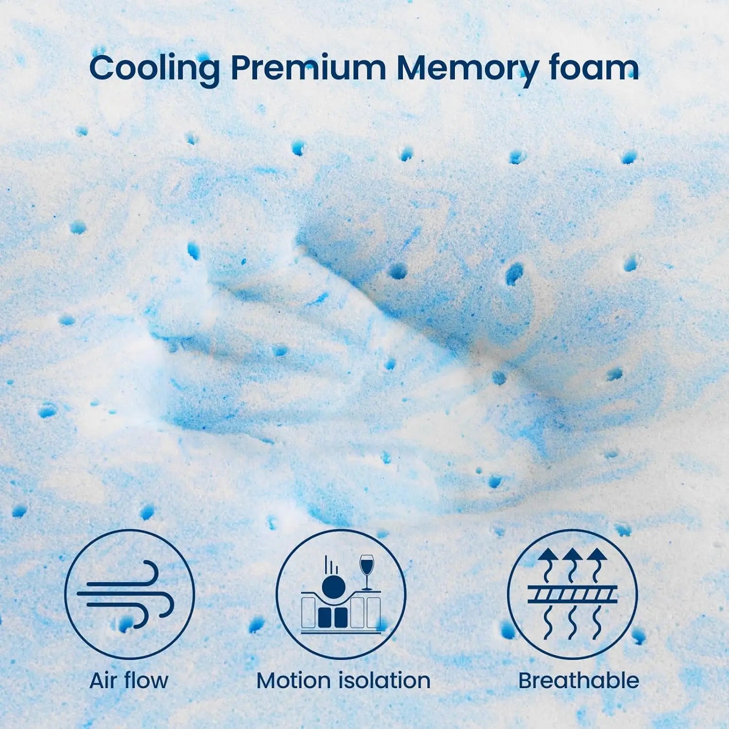 Custom Cooling Gel Memory Foam Topper