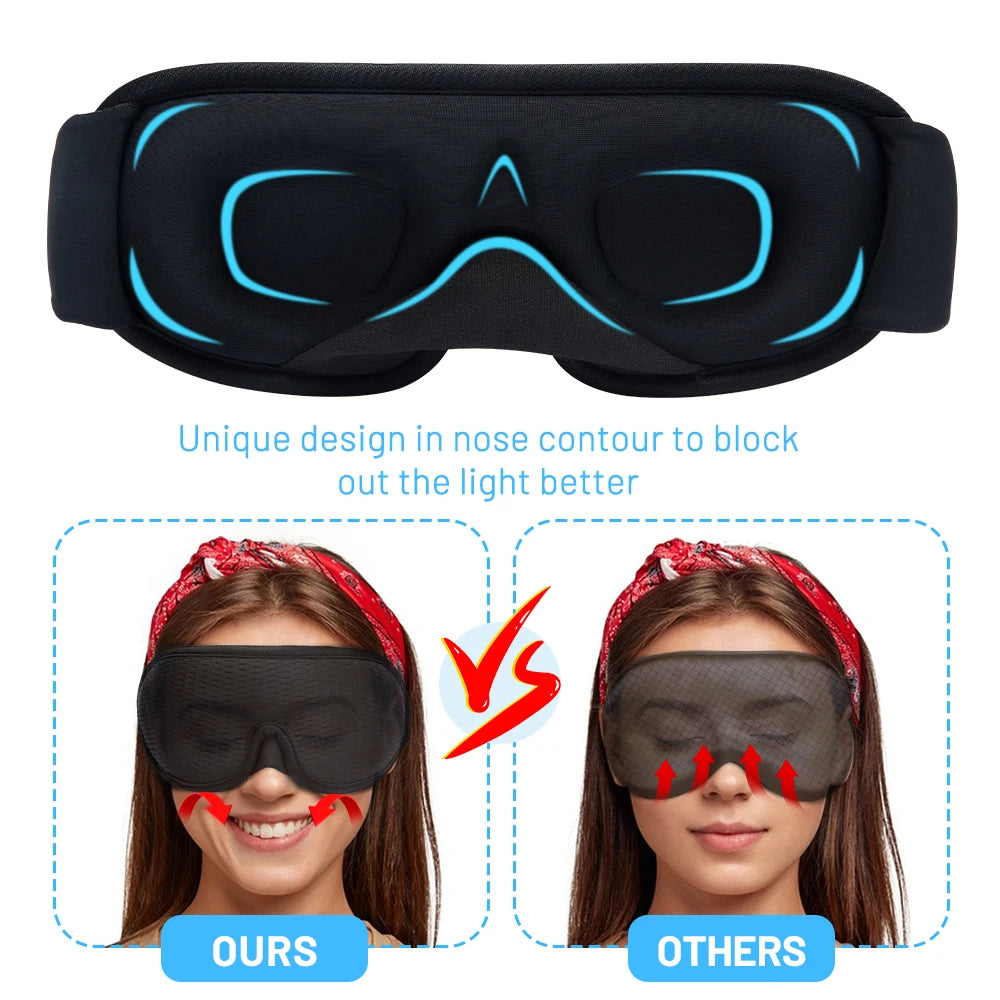 3D Contour Sleep Mask for Travel & Night