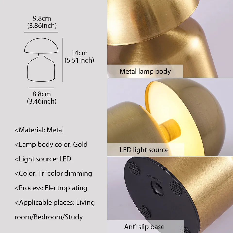 USB Rechargeable Touch LED Table Lamp