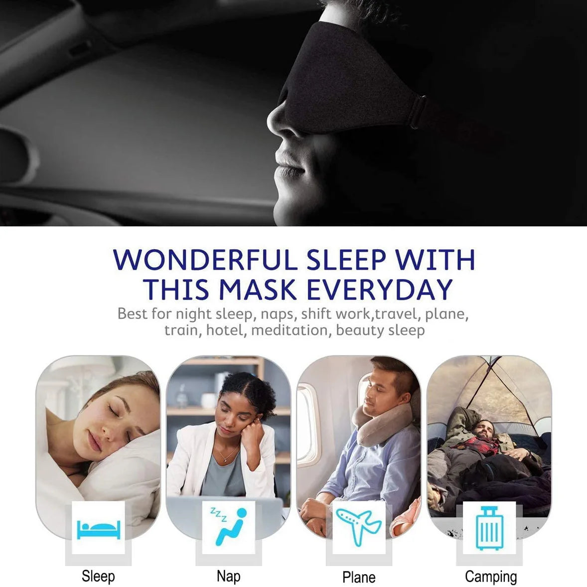 3D Soft Padded Sleeping Mask