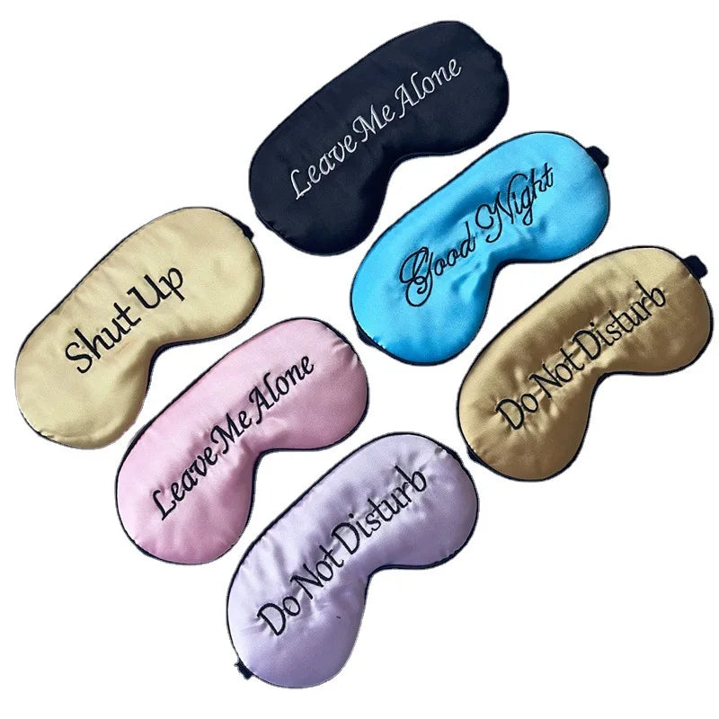 Embroidered Silk Sleep Mask – Blackout Eye Cover