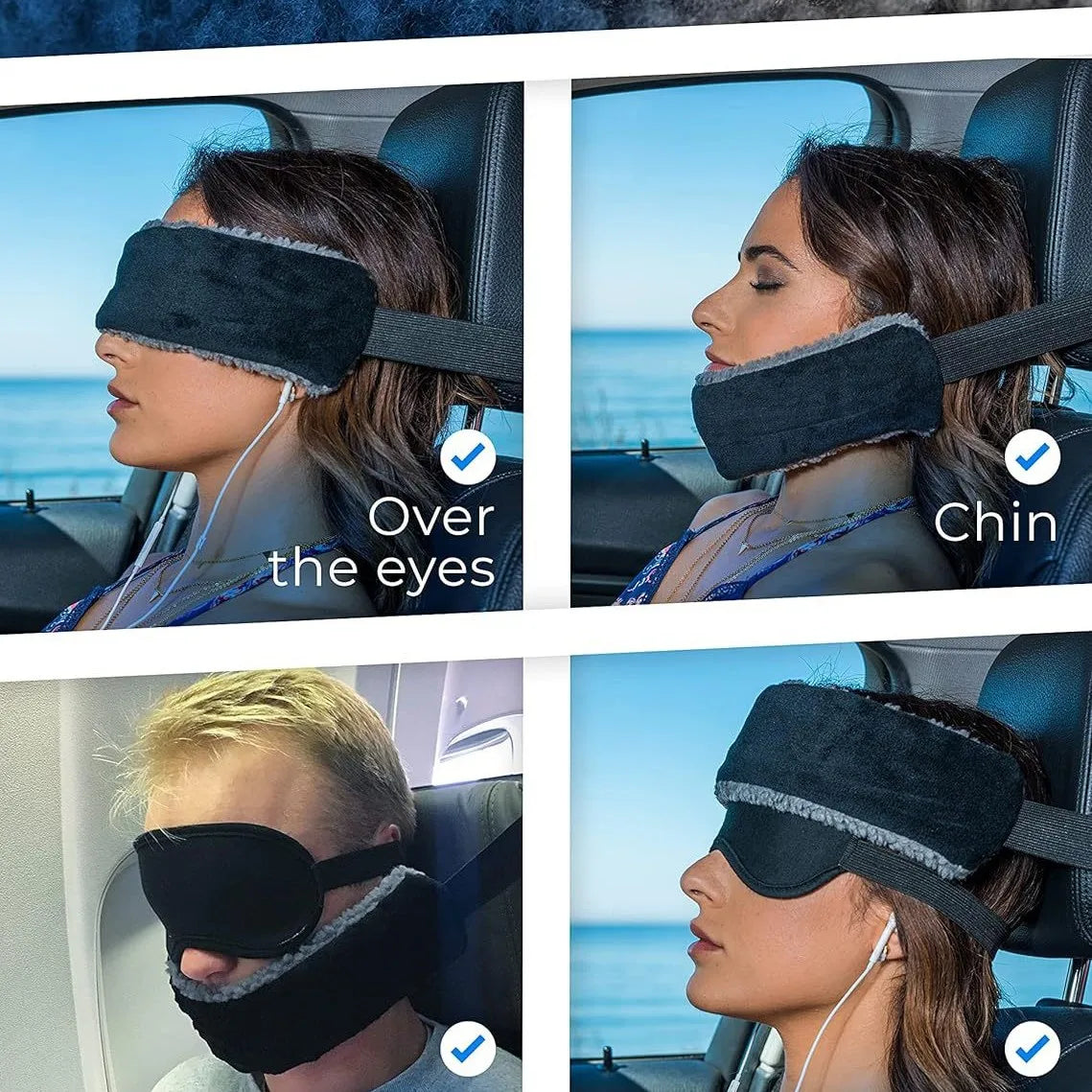 Adjustable Travel Head Support Belt Pillow