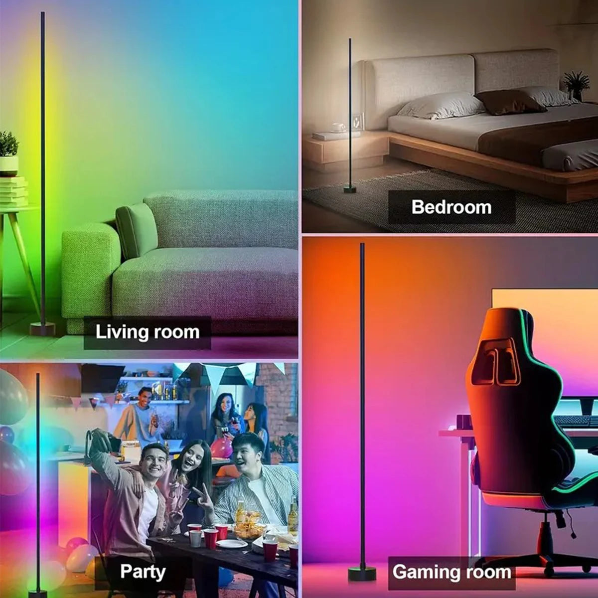 EISSLOLY 2PCS RGB Smart Floor Lamp