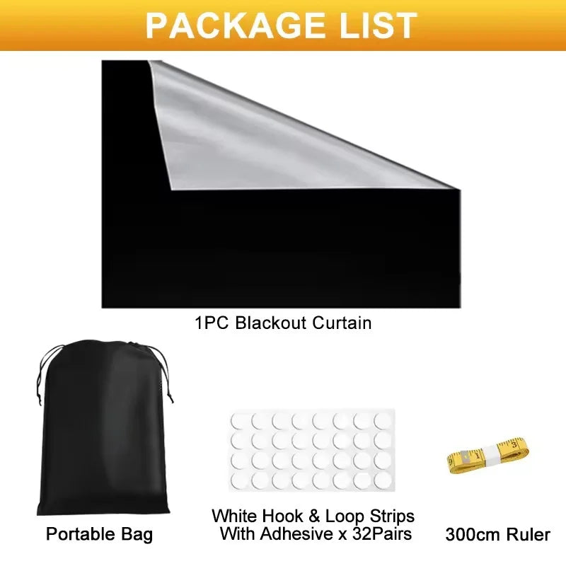 DIY Portable 100% Blackout Curtain Cloth