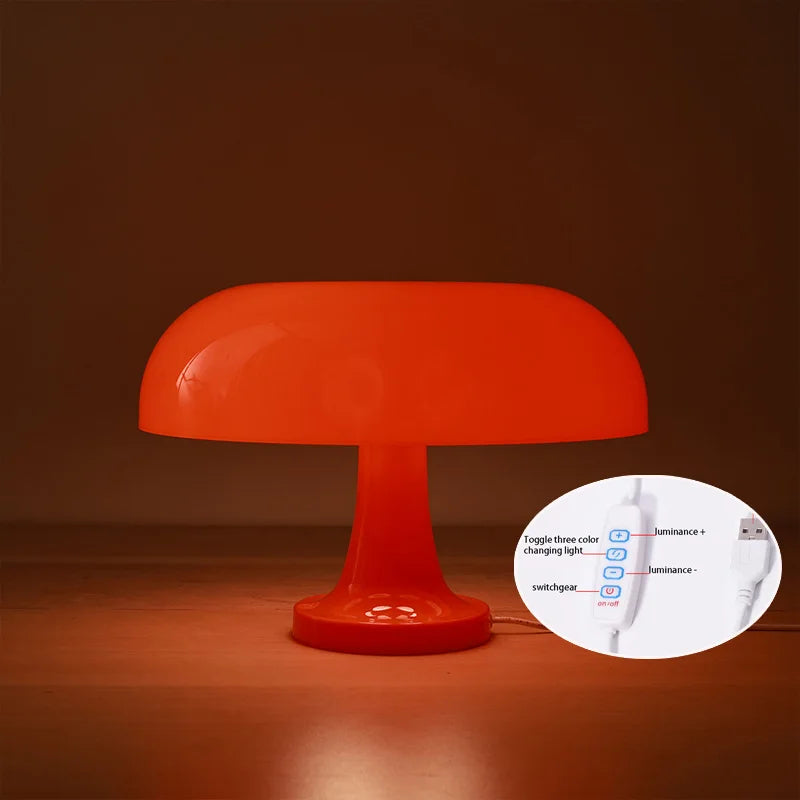LED Mushroom Touch Night Lamp
