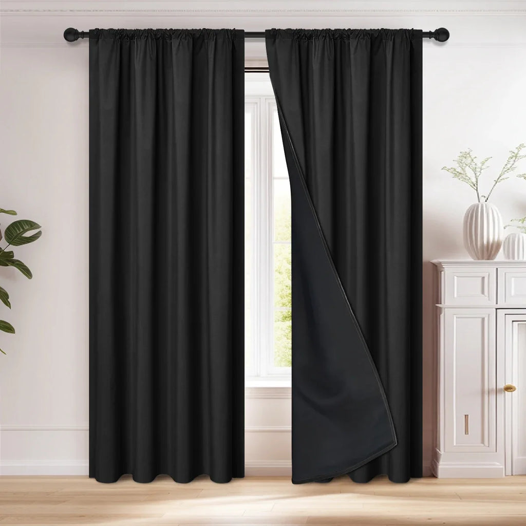 100% Blackout Rod Pocket Curtain Panel