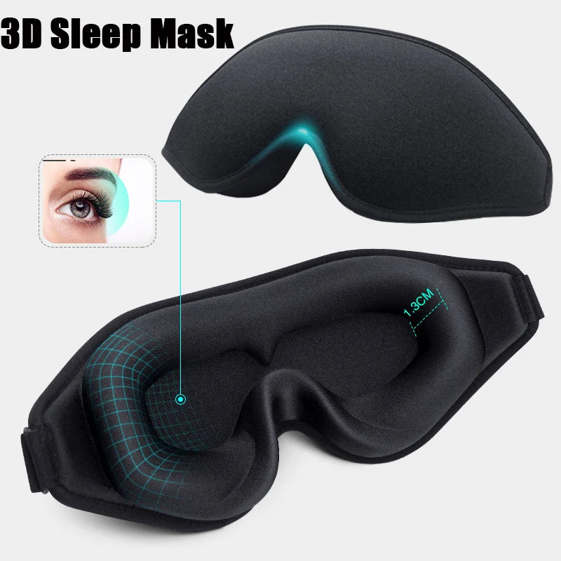 3D Memory Foam Sleep Mask – Travel & Night