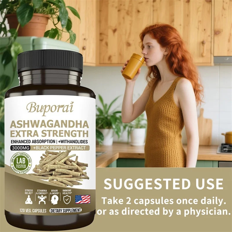 Ashwagandha Capsules – Focus & Stress Relief