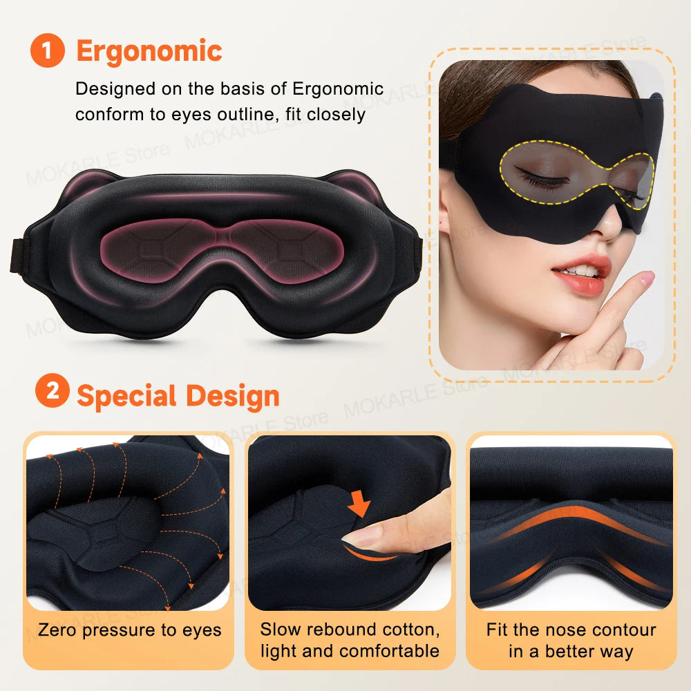 3D Sleep Mask – Soft & Light Blocking