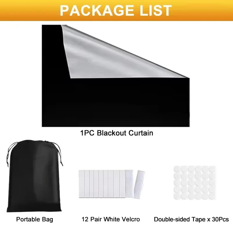 DIY Portable 100% Blackout Curtain Cloth