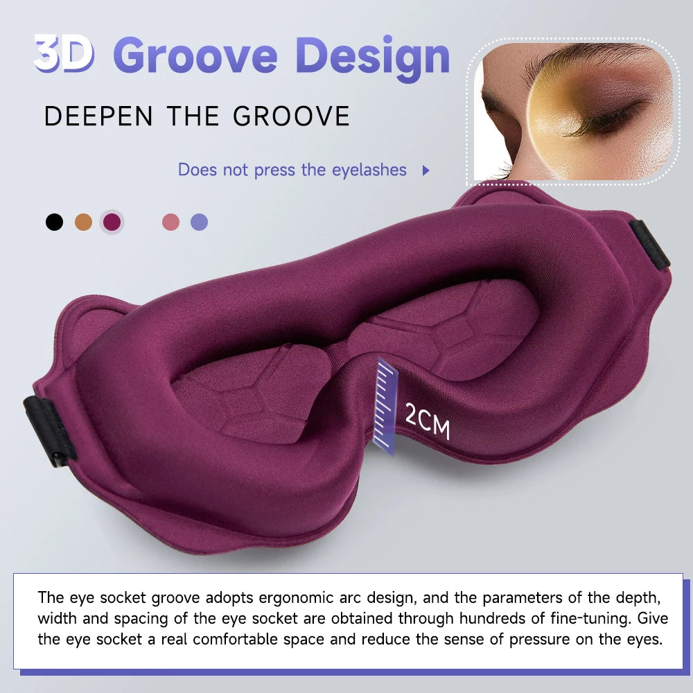 3D Sleep Mask – Soft Memory Foam Eye Cover