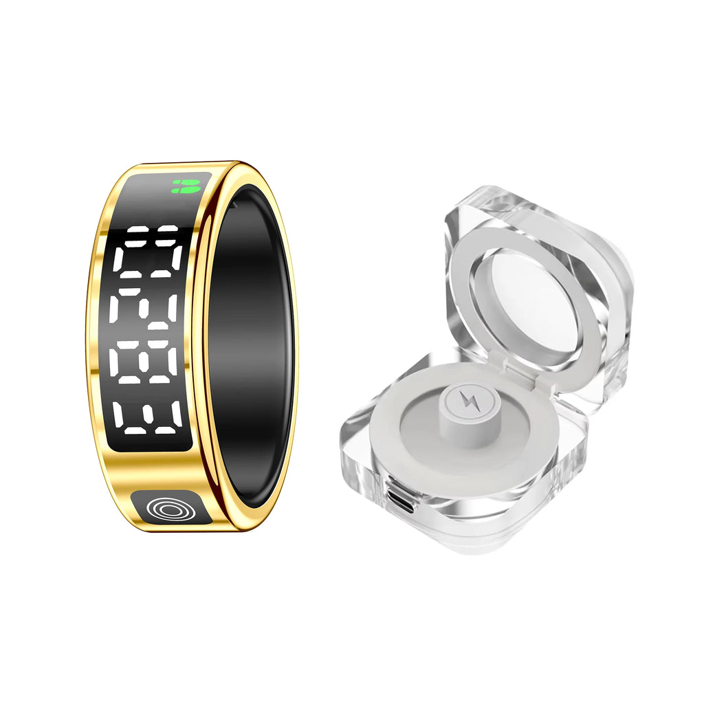 Smart Ring with Charging Box & Health Tracker