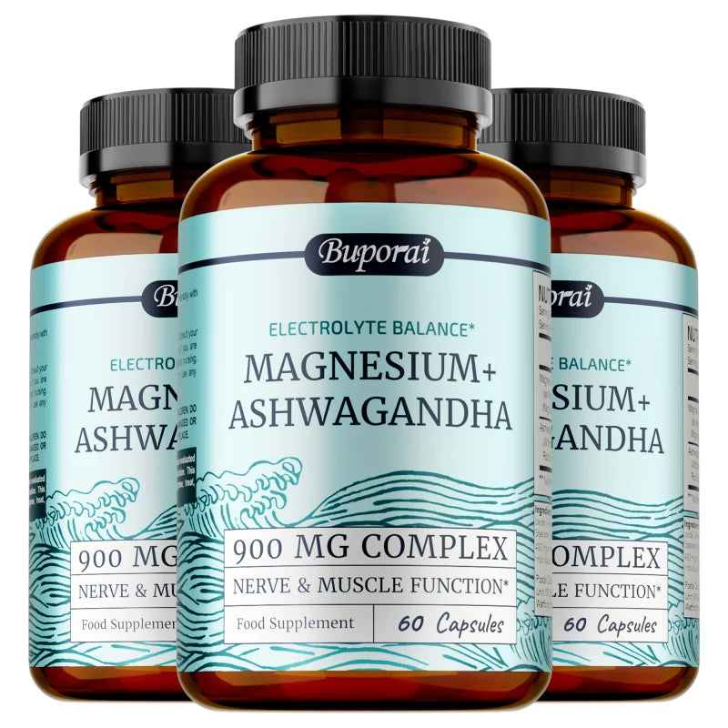 Magnesium + Ashwagandha Capsules 900mg