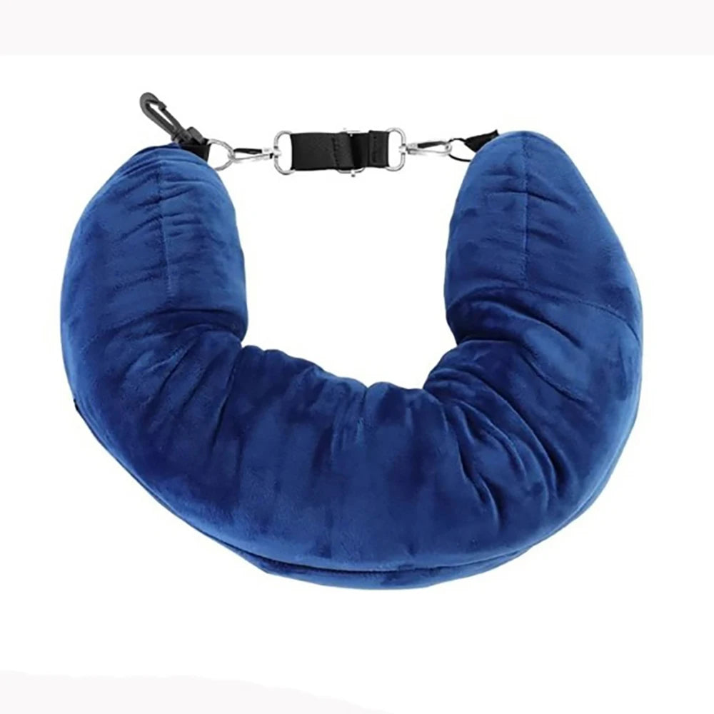 Fillable Travel Neck Pillow with Storage Bag