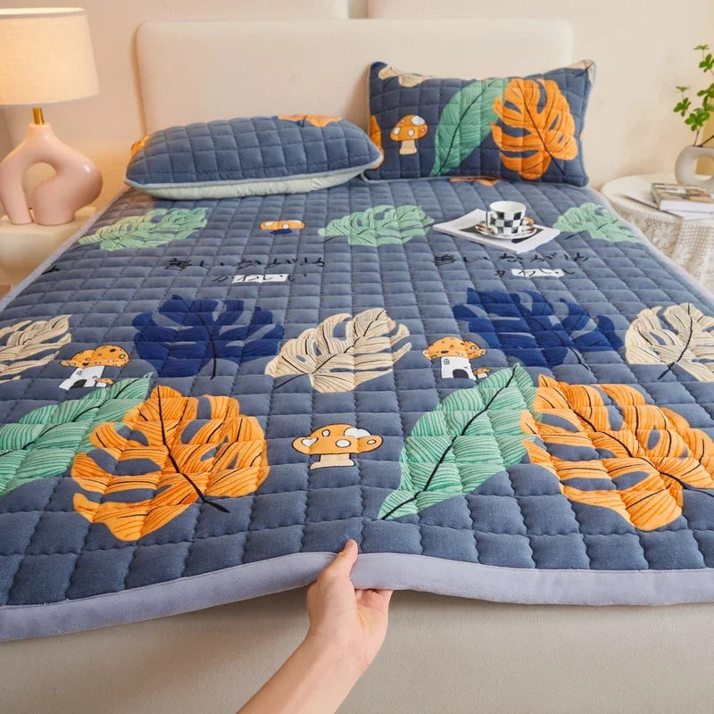 Velvet Quilted Mattress Topper