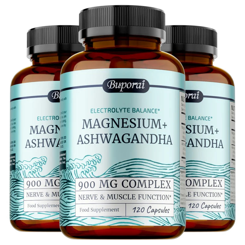 Magnesium + Ashwagandha Capsules 900mg