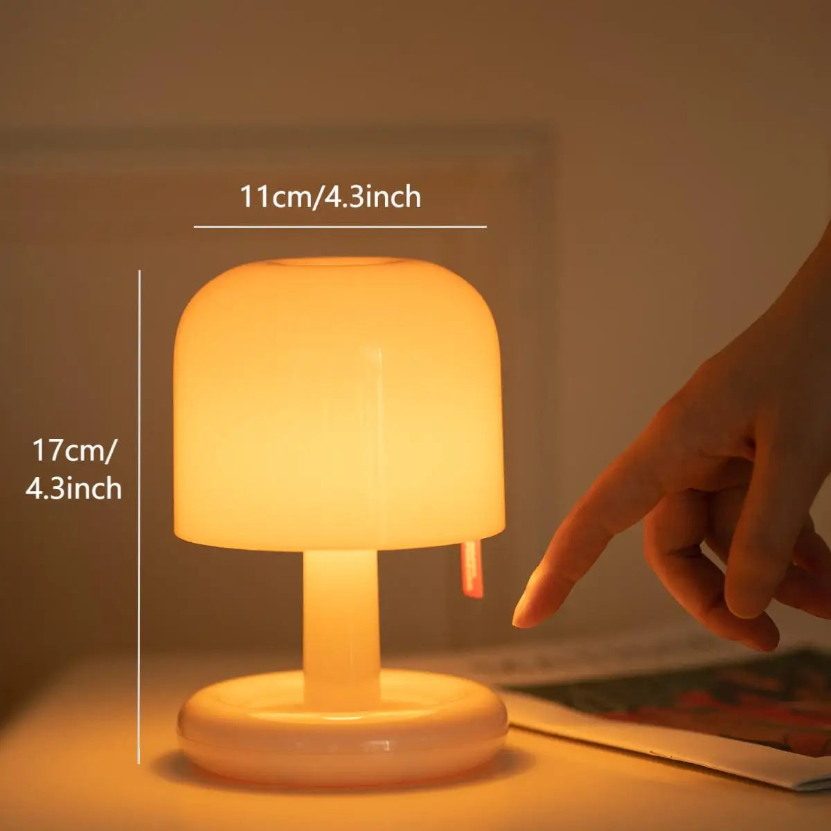 LED Mushroom Touch Table Lamp