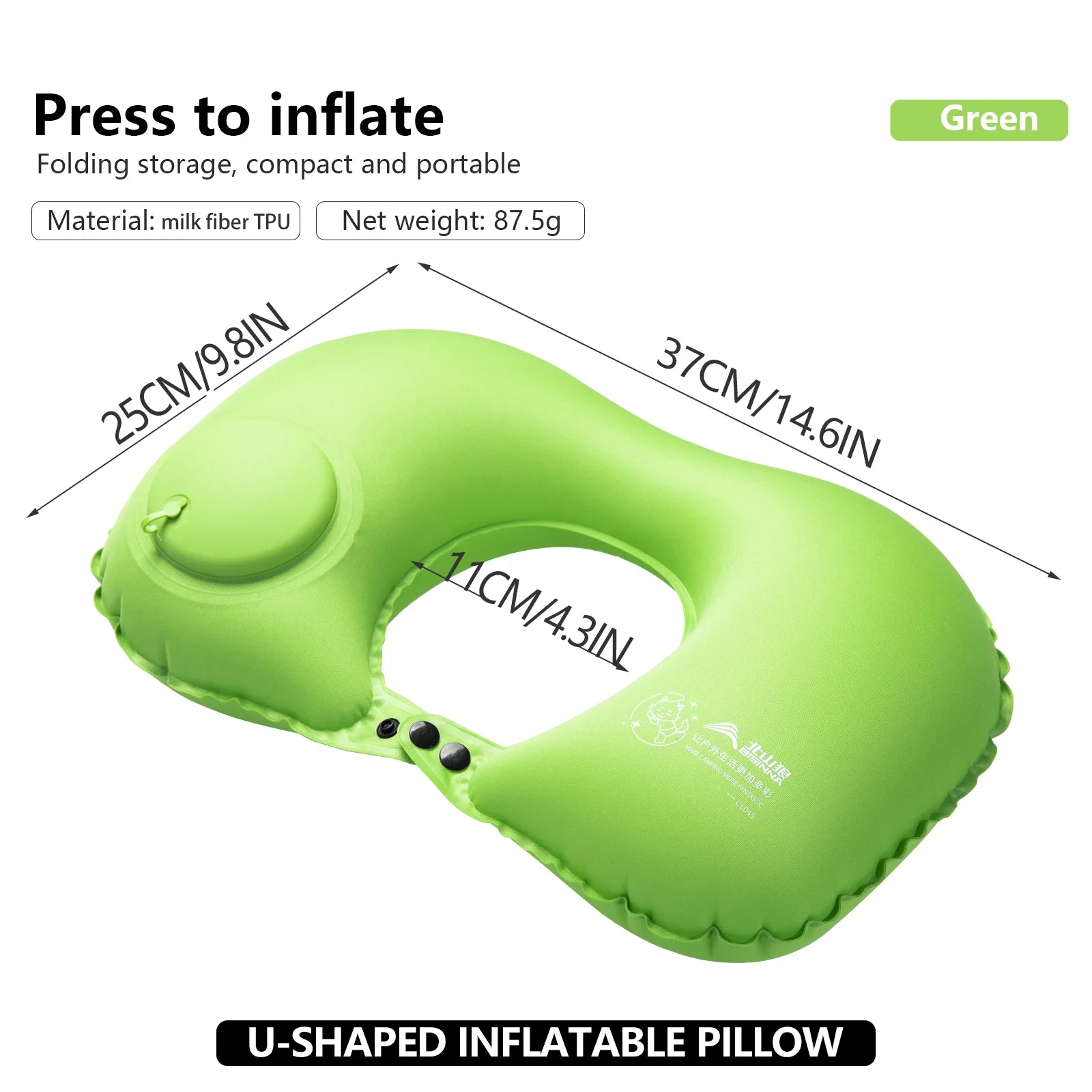 BISINNA Inflatable U-Shaped Travel Pillow
