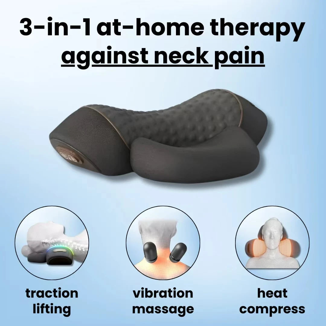 3-in-1 Heated Neck & Spine Massage Pillow