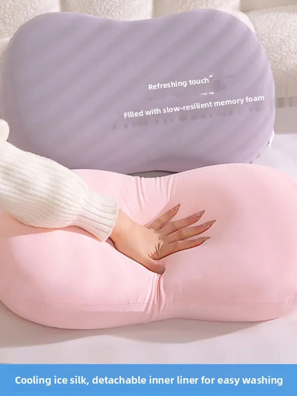 Ice Silk Low Profile Memory Foam Pillow